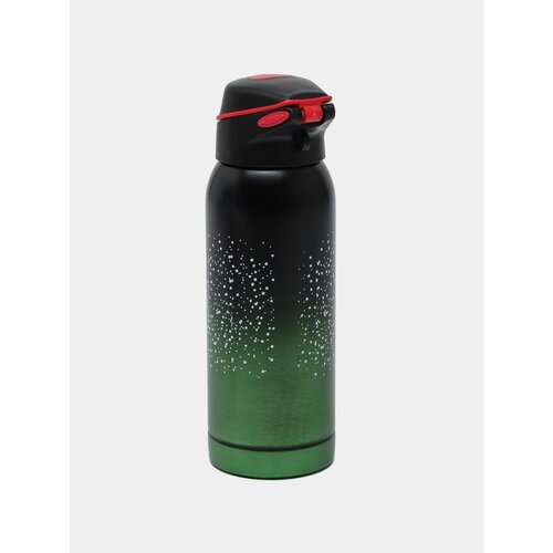 фото Спортивная термобутылка для воды, фляга - 500 мм, зелёная с точками нет бренда