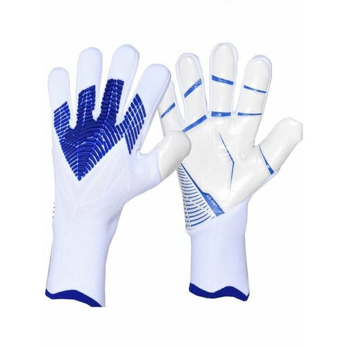 фото Вратарские перчатки , размер 7, бело-синий без бренда
