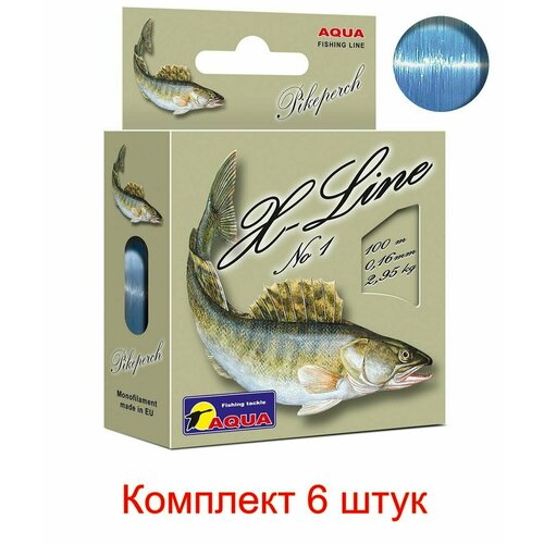 фото Монофильная леска для рыбалки aqua x-line pikeperch (судак) 0,16mm 100m ( 6 штук )