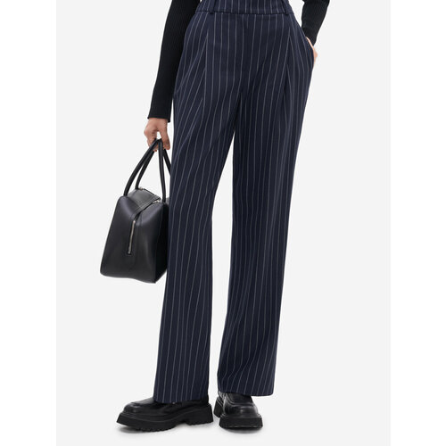 фото Бриджи toptop, прямой силуэт, повседневный стиль, карманы, размер 46, черный