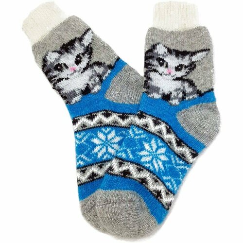 фото Носки , размер 37-40, синий, серый рассказовские носки