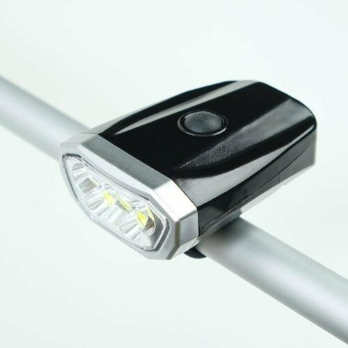 фото Фонарь велосипедный аккумуляторный, 1 вт, 100 лм, 600 мач, 6 led, 4 режима, от usb (комплект из 2 шт) нет бренда