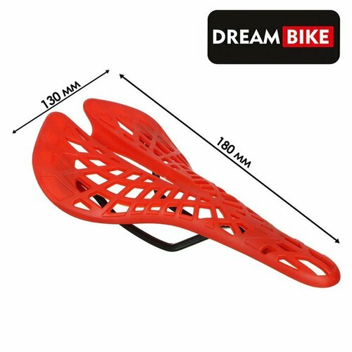 фото Седло dream bike, спорт, пластик, цвет красный (комплект из 3 шт)