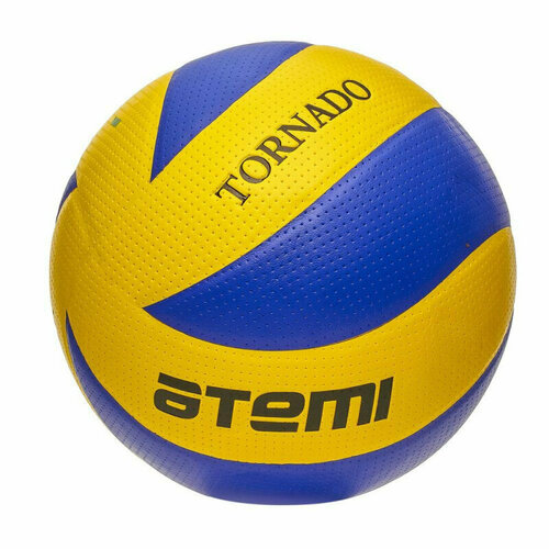 фото Мяч волейбольный atemi tornado, синтетическая кожа pvc, желт-син,00000098124, 1872096