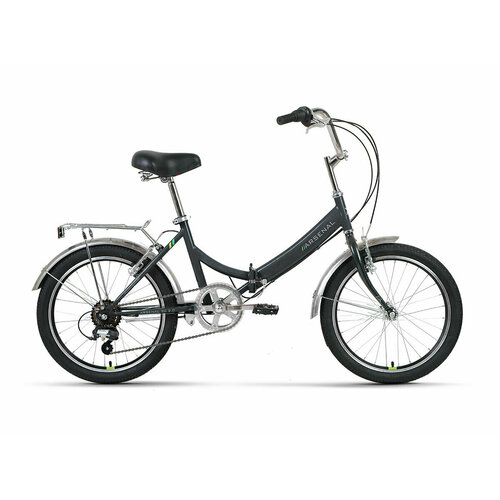 фото Велосипед forward arsenal 20 2.0 (20" 6 ск. рост. 14" скл.) 2022, ярко-зеленый/темно-серый