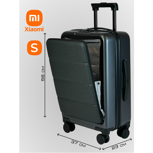 фото Умный чемодан xiaomi, 36 л, размер s, серый