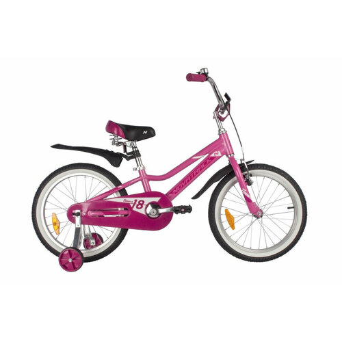 фото Велосипед детский novatrack 18"185anovara. pn22 алюм, розовый, пер. руч, зад. нож. тормоз, короткие