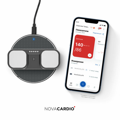 фото Кардиомонитор novacardio: трекер здоровья, мониторинг сердечно-сосудистых заболеваний, тонометр цифровой, пульсоксиметр и электрокардиограф экг