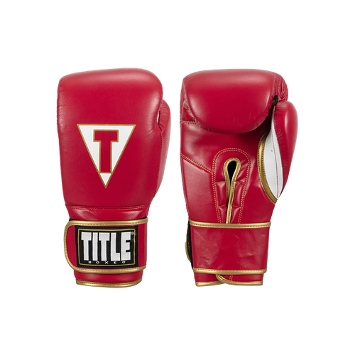 фото Боксерские перчатки title boxeo mexican leather quatro red (16 унций) title boxing