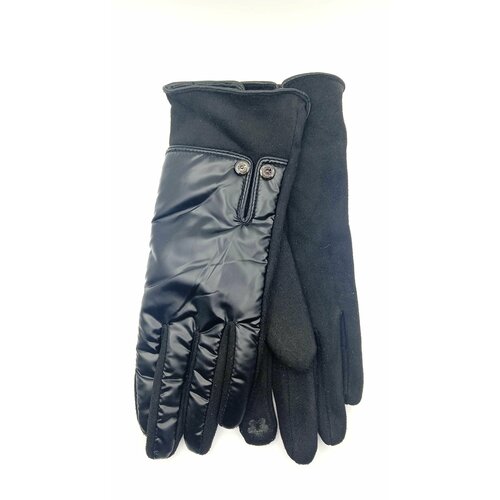фото Перчатки , размер 7,5, черный nice fashion gloves