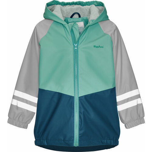 фото Куртка playshoes, демисезон/зима, карманы, водонепроницаемость, светоотражающие элементы, капюшон, размер 140, зеленый, серый