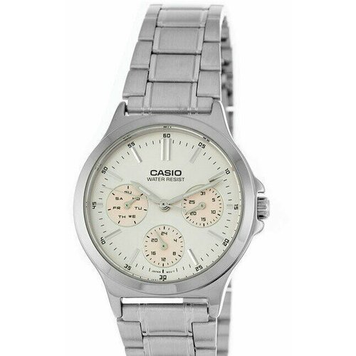 фото Наручные часы casio, серебряный, розовый