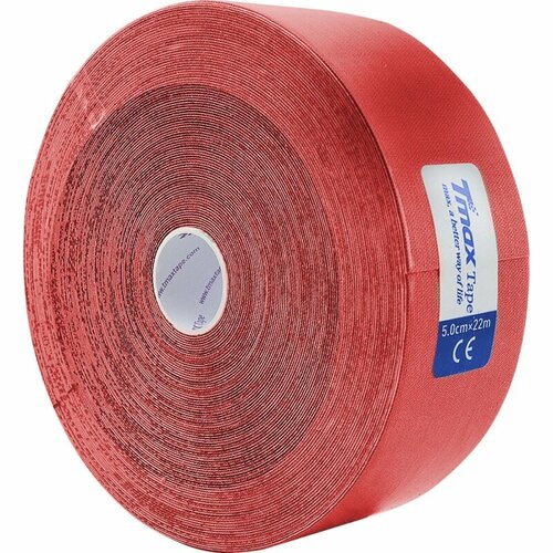 фото Тейп кинезиологический tmax 22m extra sticky red (5 см x 22 м), арт. 223298, красный