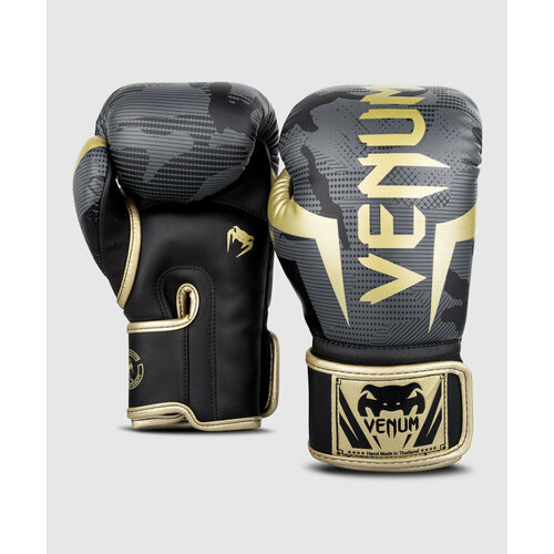 фото Боксерские перчатки venum elite 12oz камуфляж, золотой