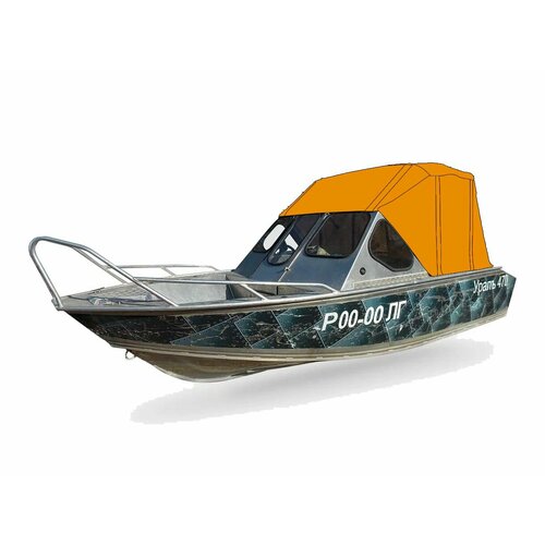 фото Уралъ-470. тент ходовой с дугами с креплениями all4boat
