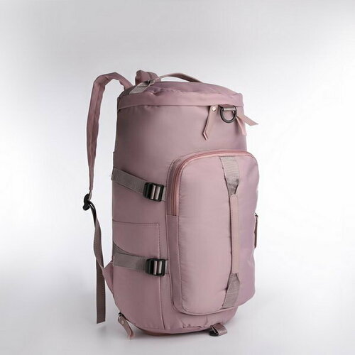 фото Рюкзак на молнии, 4 наружных кармана, отделение для обуви, цвет розовый сима-ленд