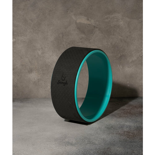 фото Йога-колесо «лотос», размер 33 х 13 см, цвет мятный, чёрный нет бренда