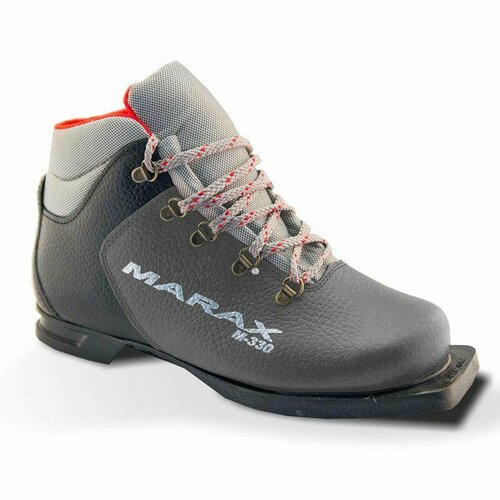 фото Ботинки лыжные мх 330 кожа графит new р.40 marax
