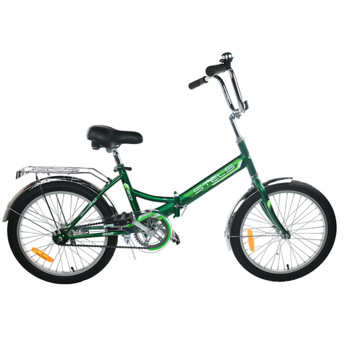фото Велосипед подростковый складной 20" stels pilot 410 c рама 13,5" зеленый