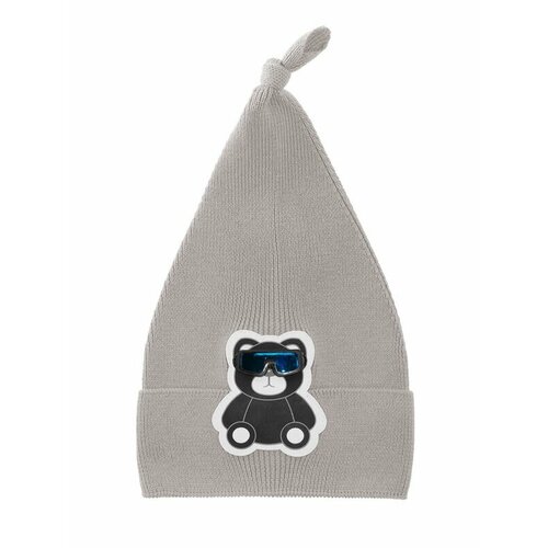 фото Шапка mialt, размер 50-52, бежевый, серый