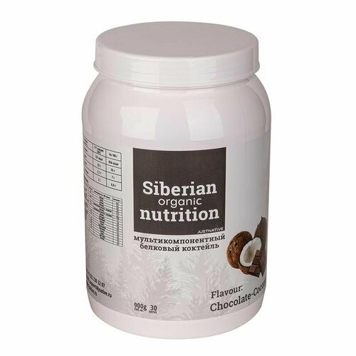 фото Мультикомпонентный белковый коктейль/протеин/ s.o.n. кокос-шоколад siberian organic nutrition