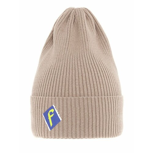 фото Шапка mialt, размер 52-56, бежевый
