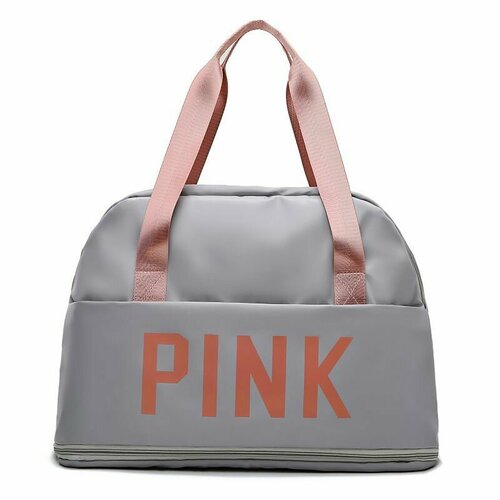 фото Сумка спортивная , 45х32, серый, розовый jonbag