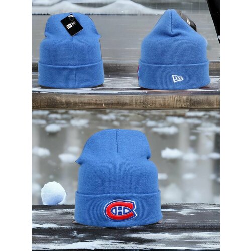 фото Шапка бини шапка мужская женская зимняя спортивная montreal canadiens монреаль канадиенс светло синий голубой, размер универсальный, синий, голубой panapanama