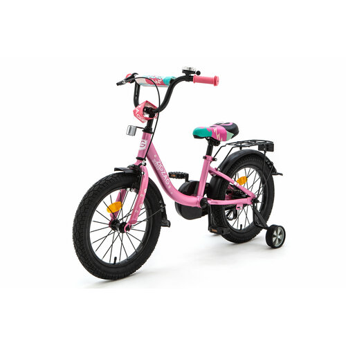 фото Велосипед детский двухколесный 16" zigzag zoo розовый для мальчиков и девочек от 4 до 6 лет на рост 100-125см