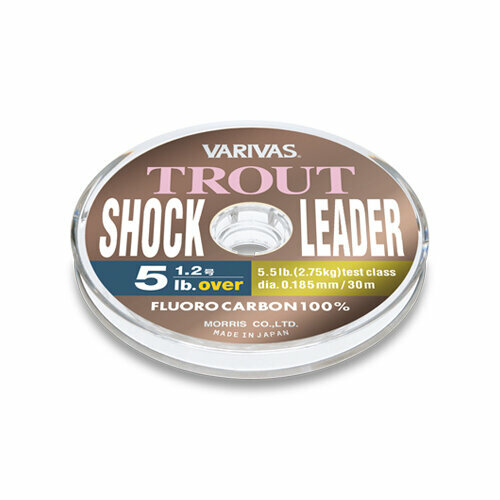фото Леска флюорокарбоновая varivas trout shock leader fluoro carbon 30m 0.6