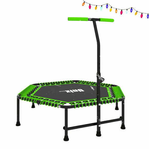 фото Каркасный батут unix line fitness green 130х130х35.5 см , салатовый