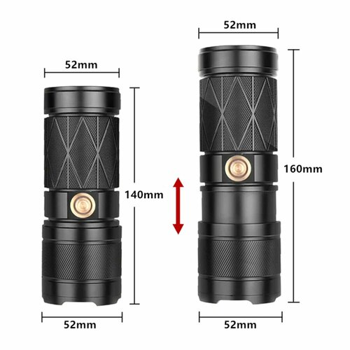 фото Супермощный фонарик 600 вт, встроенный 12000 мач, перезаряжаемая вспышка огонь