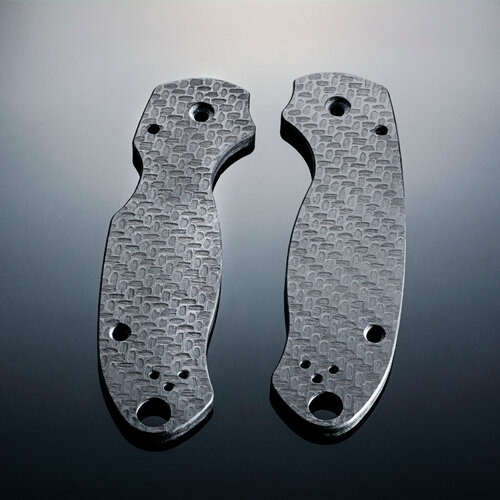 фото Набор накладок для ножа spyderco para 3 из карбона custom knife scales