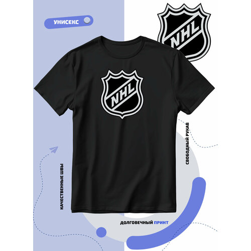 фото Футболка логотип nhl-национальная хоккейная лига, размер 8xl, черный smail-p