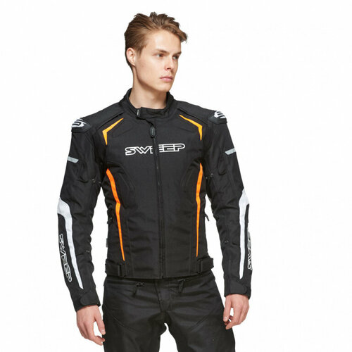 фото Куртка , размер 2xl, черный, оранжевый sweep