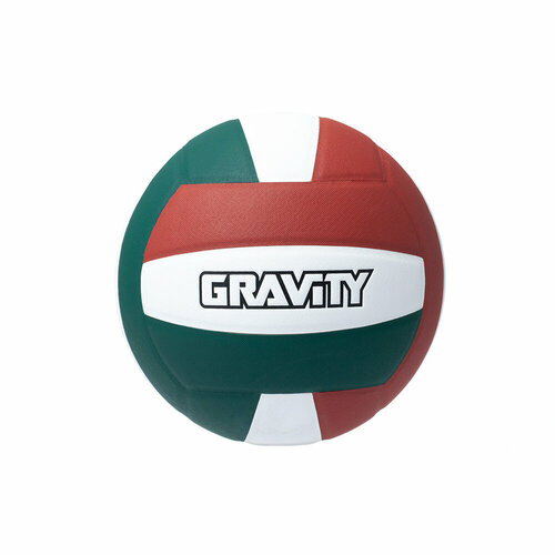 фото Волейбольный мяч gravity, соревновательный, влагопоглащающий полиуретан, оранжево-зеленый