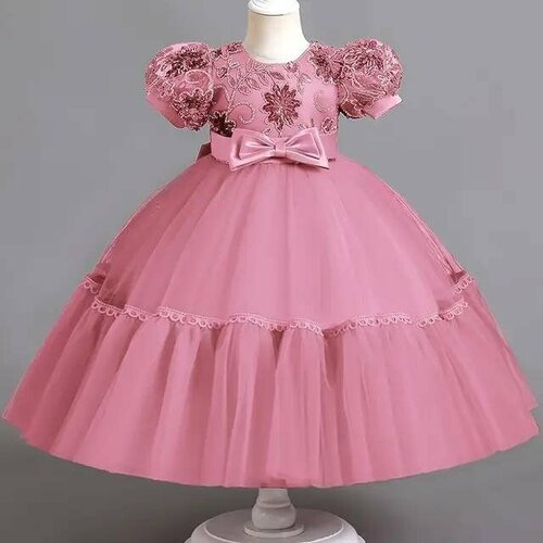 фото Платье, размер 130, розовый laishi garment