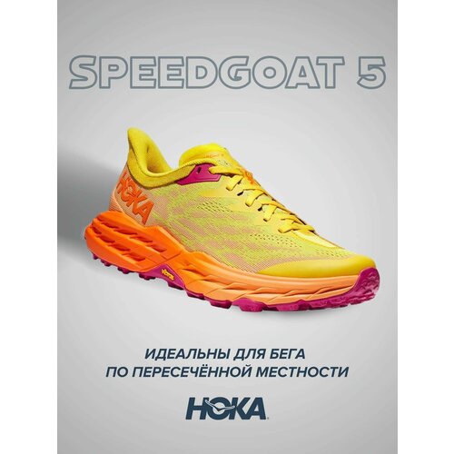 фото Кроссовки hoka, полнота b, размер us7b/uk5.5/eu38 2/3/jpn24, желтый, оранжевый