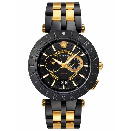 фото Наручные часы versace мужской хронограф 1011722554, золотой, черный