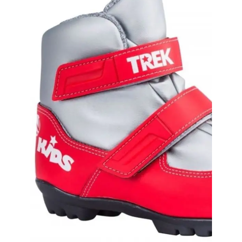 фото Ботинки лыжные детские trek kids sns р.34 красный лого белый track