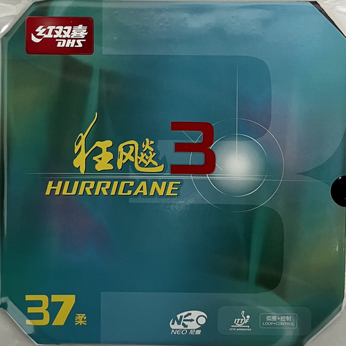 фото Накладка для настольного тенниса dhs hurricane 3 neo (37, черный, 2.1 мм)