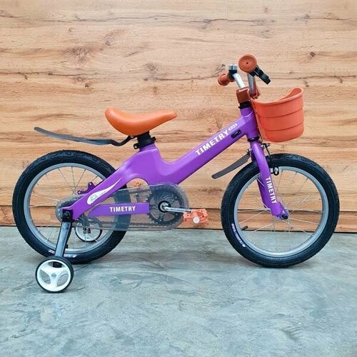 фото Велосипед для детей "time try", 16 дюймов, магниевый, фиолетовый