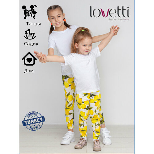 фото Брюки lovetti, размер 122, желтый