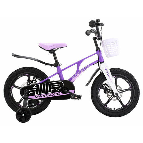 фото Детский велосипед maxiscoo air deluxe plus 16 (2023) 16 фиолетово-белый (100-120 см)