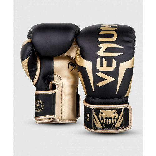 фото Боксерские перчатки venum elite 10oz черный, золотой
