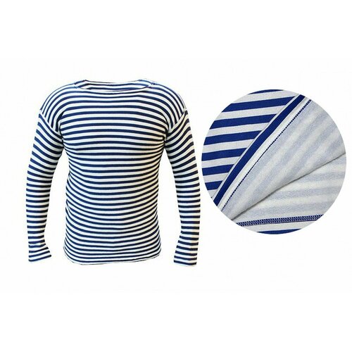 фото Лонгслив мореман, размер 60, белый, синий