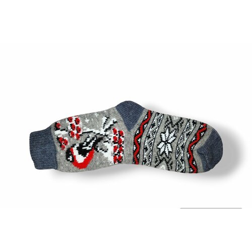 фото Носки бабушкины носки, размер 35/40, красный, серый