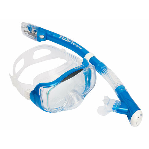 фото Комплект для плавания tusa imprex 3-d dry, синий, маска+трубка