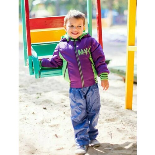 фото Куртка аксарт, размер 86-48, фиолетовый, зеленый