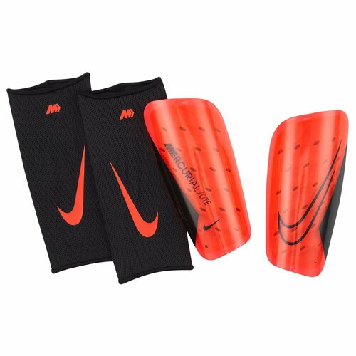 фото Щитки nike mercurial lite guard, цвет черный/красный, рост 180-200 см